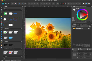 Captura de pantalla de un archivo .afdesign en Serif Affinity Designer 1.6