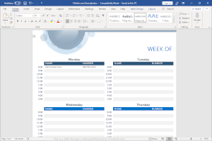 Captura de pantalla de un archivo .doc en Microsoft Word 2019