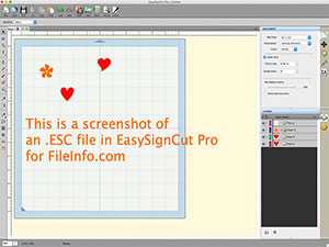 Captura de pantalla de un archivo .esc en EasySignCut Pro 4