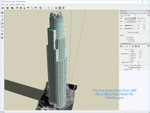 Captura de pantalla de un archivo .skp en el Visor de SketchUp