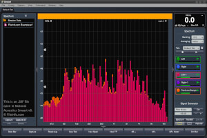 Captura de pantalla de un archivo .srf en Rational Acoustics Smaart v8