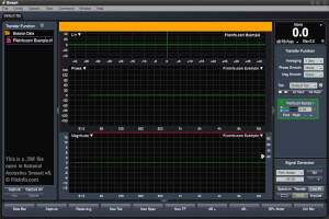 Captura de pantalla de un archivo .trf en Rational Acoustics Smaart v8