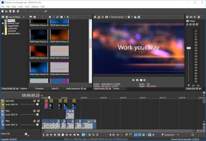 Captura de pantalla de un archivo .veg en MAGIX VEGAS Pro 16